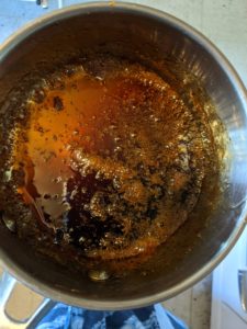 caramelizing honey