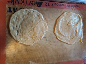 Cake layers on silpat