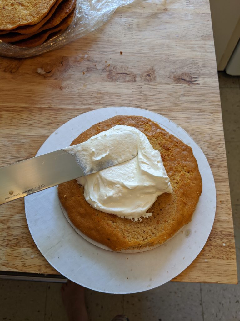 Frosting the layers
