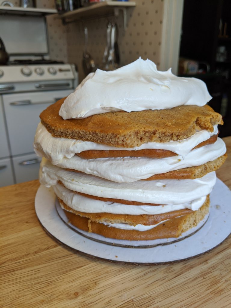 Cake is coming together