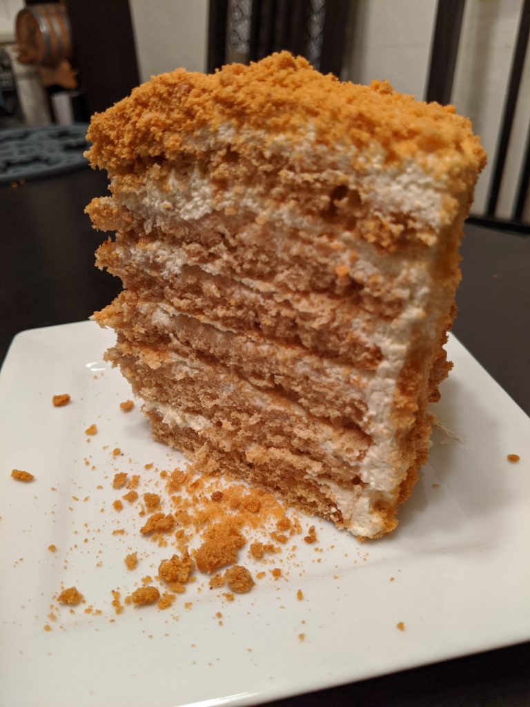 Cake with crumbs